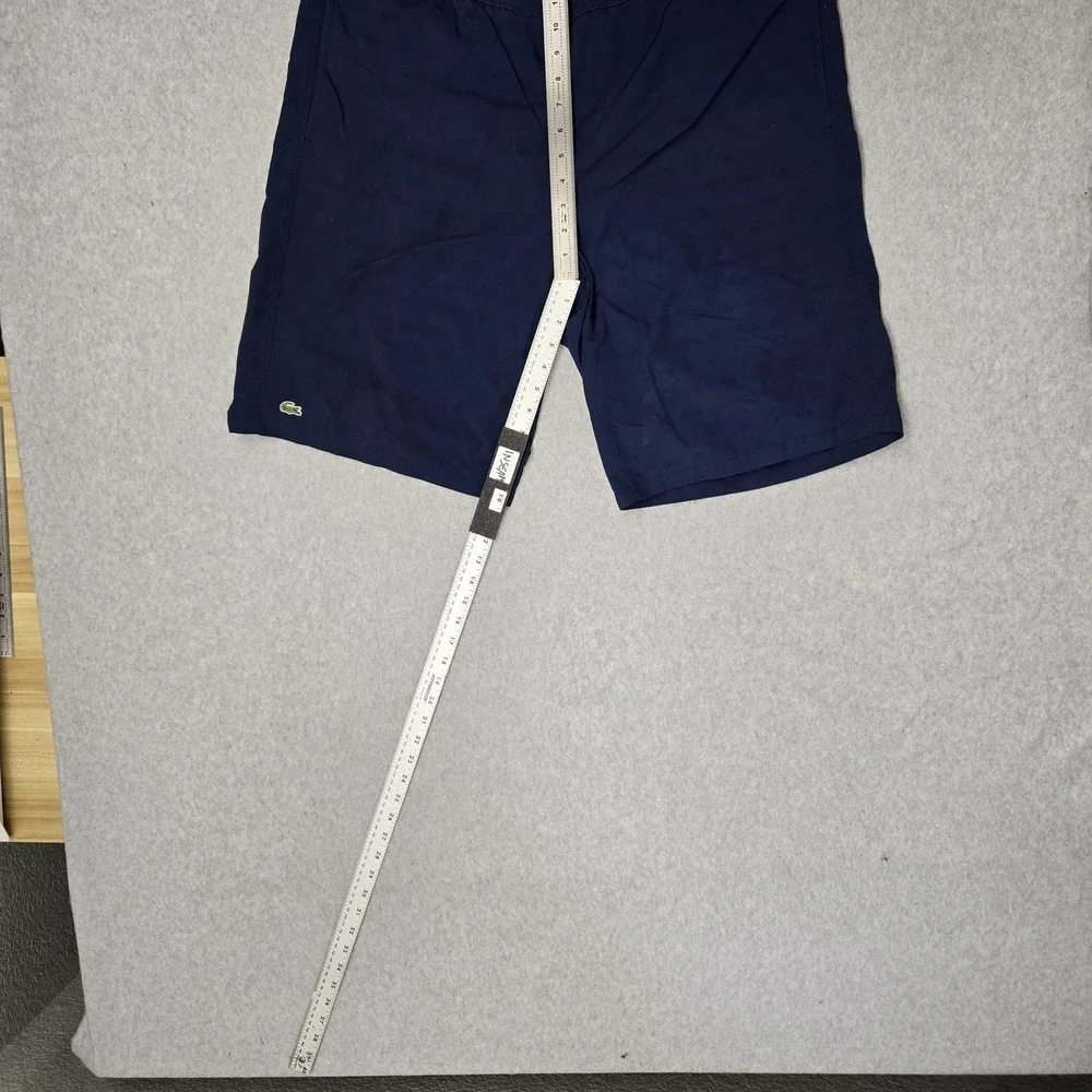 Lacoste Men Swimwear 7 Blue Embroidered Swim Trunks Logo 10